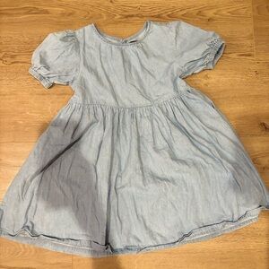 Light Blue Kids Dress Chambray Social Standard Sz 6-7